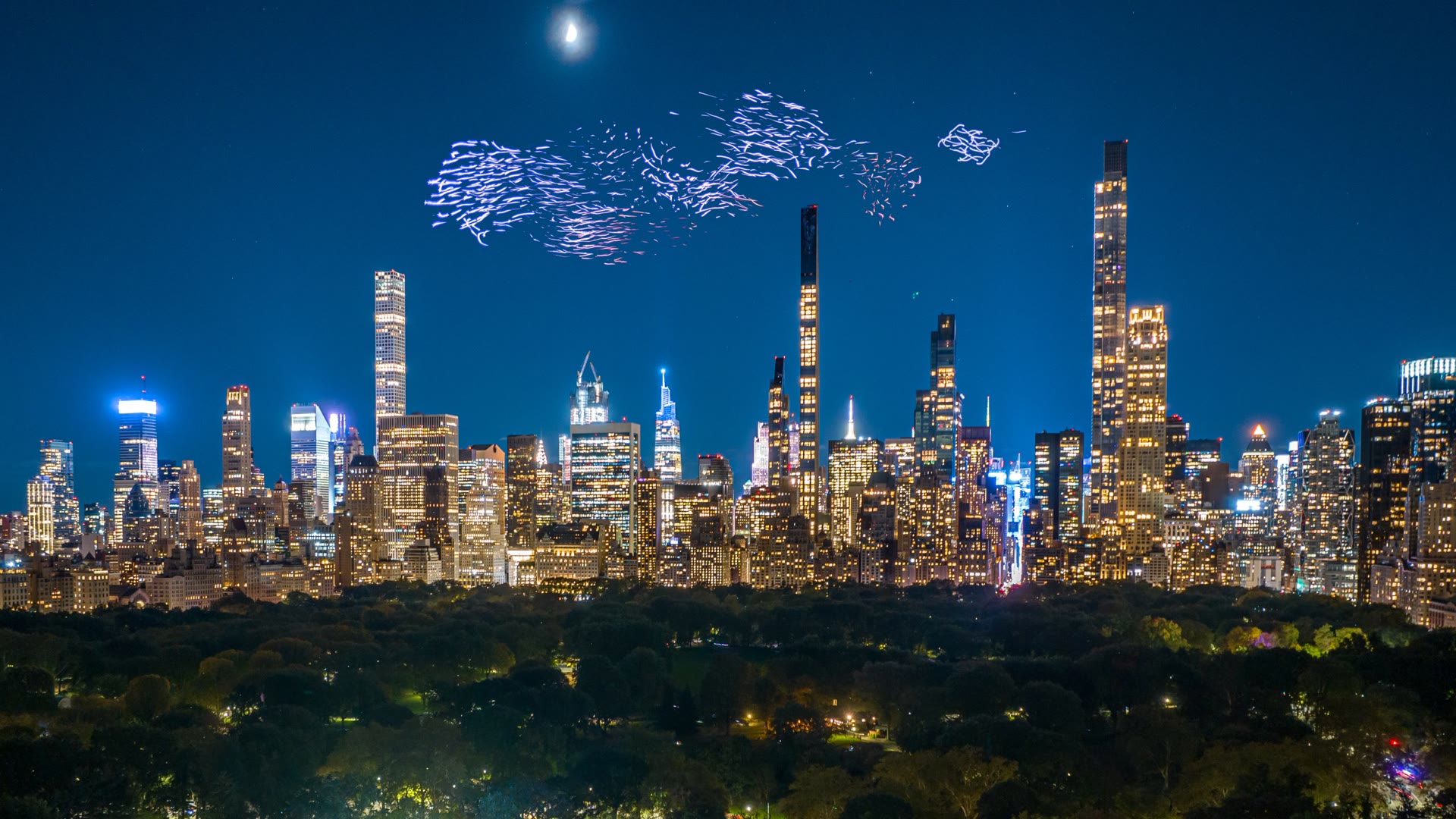 Franchise Freedom in New York Central Park drone show