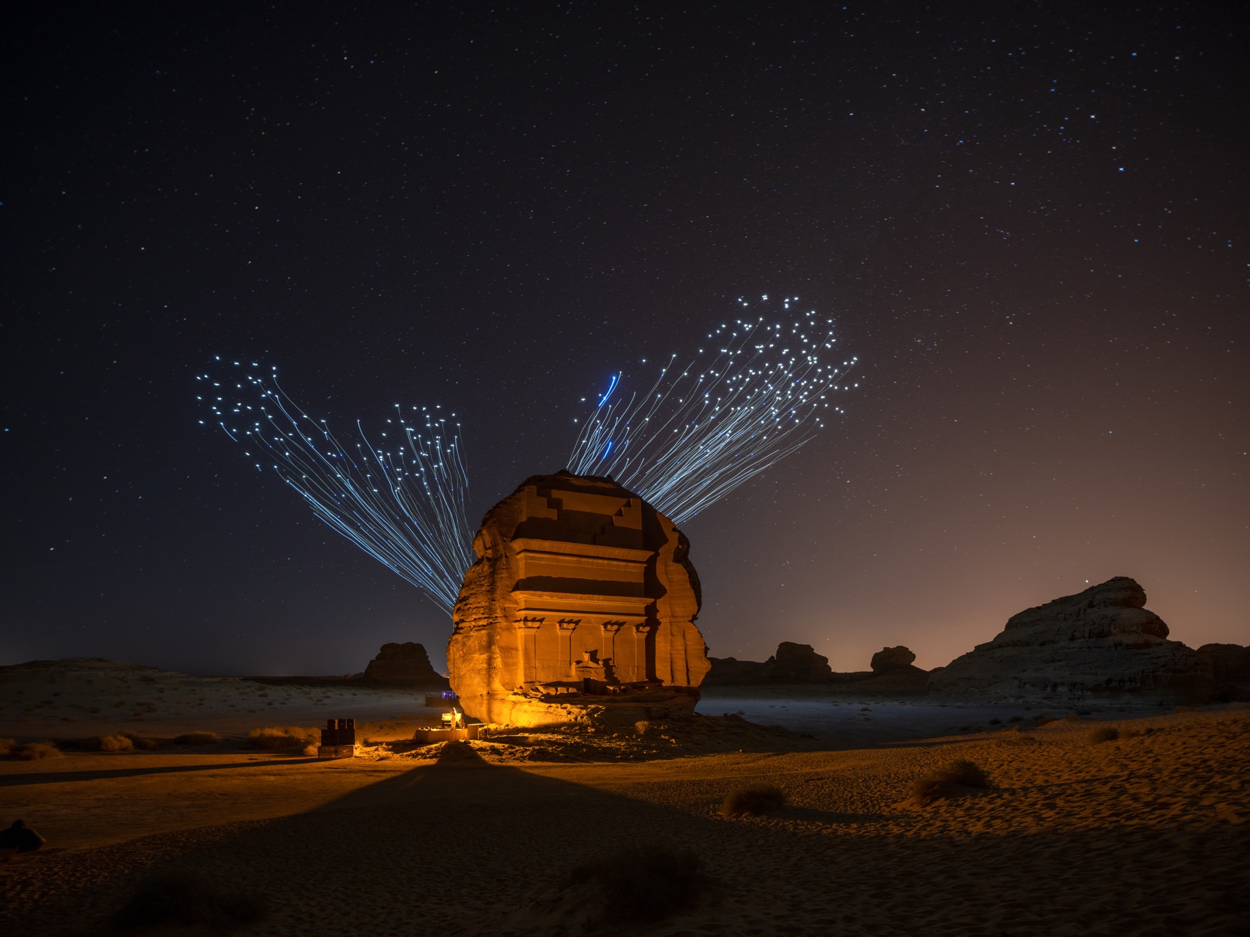 Franchise Freedom at Hegra, AlUla drone show — photo 1