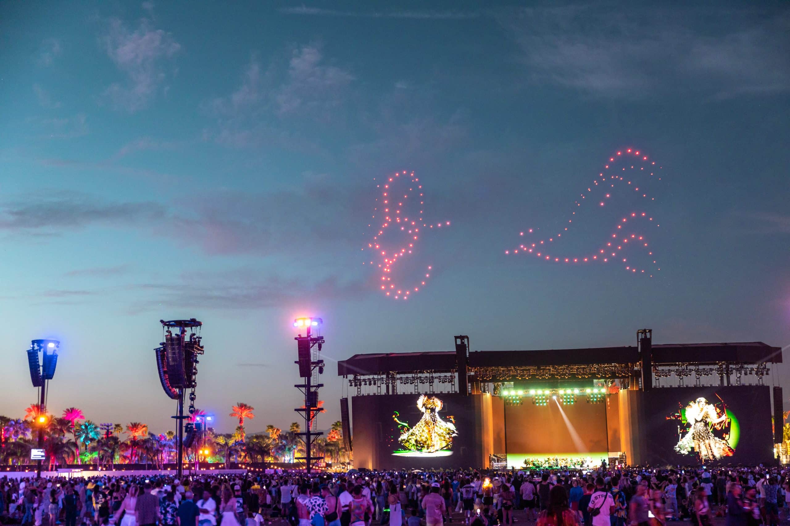 Björk at Coachella drone show