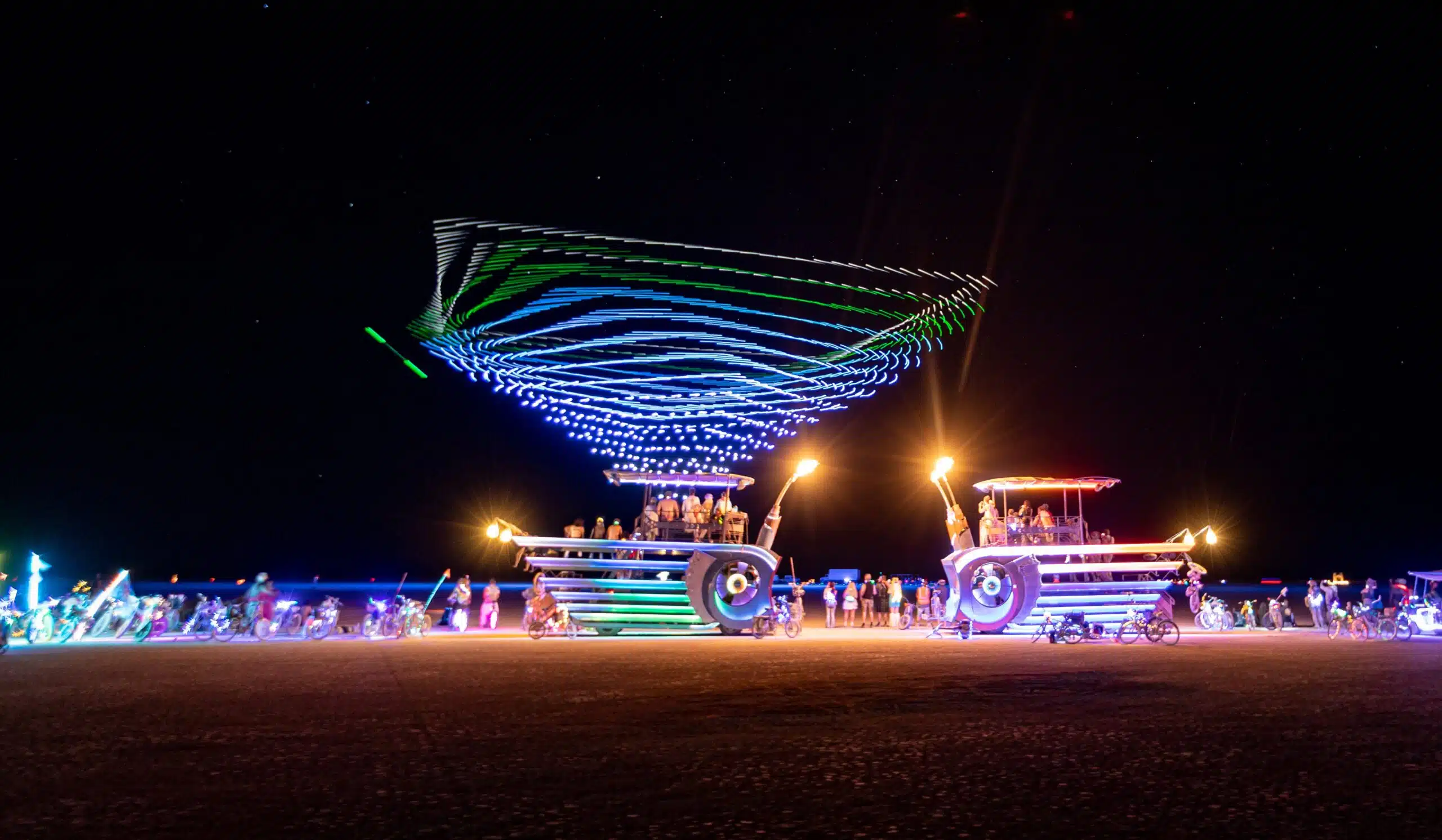 ¿Qué es un espectáculo de luces con drones?